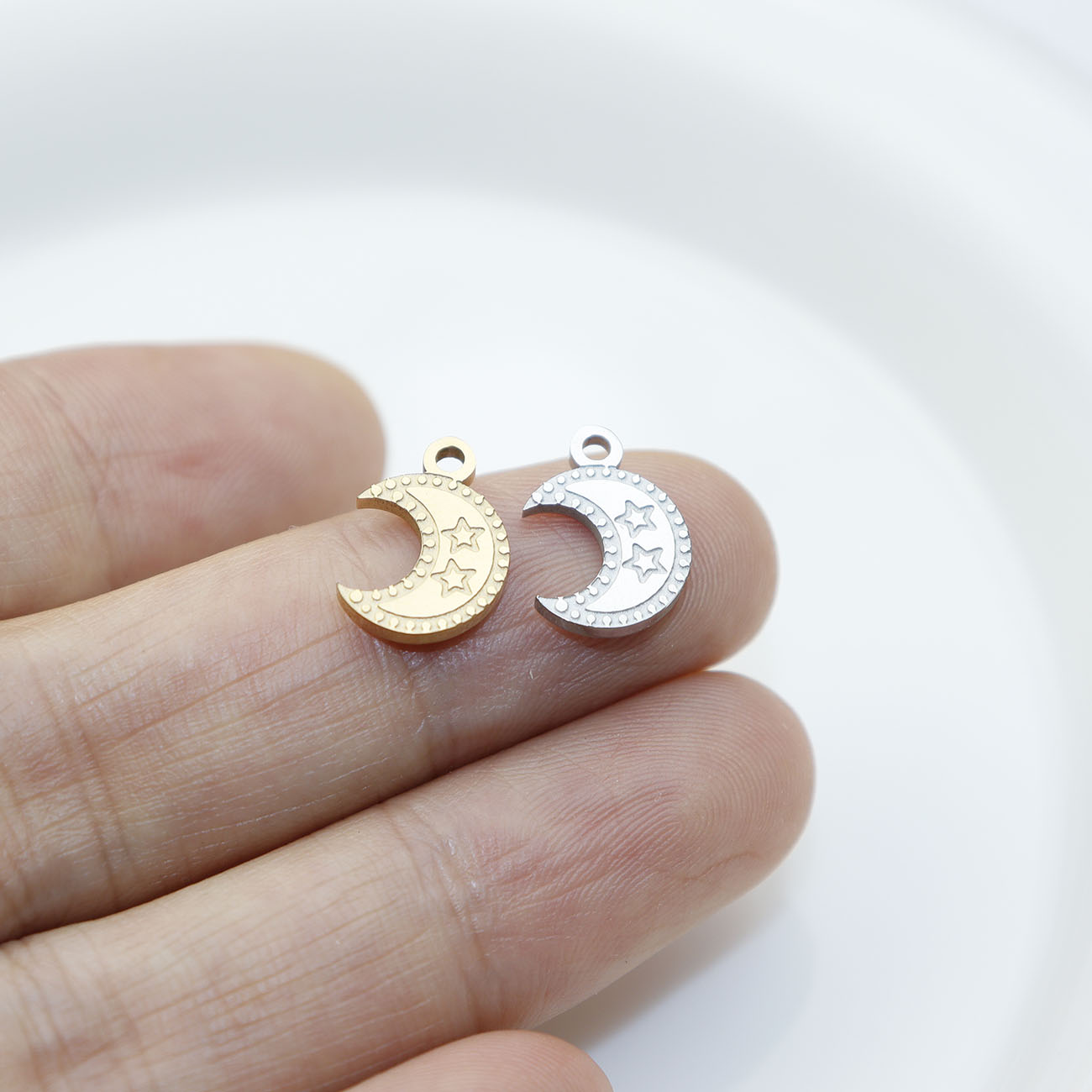 Moon Star Earrings - 5pcs Stainless Steel Moon High Quality