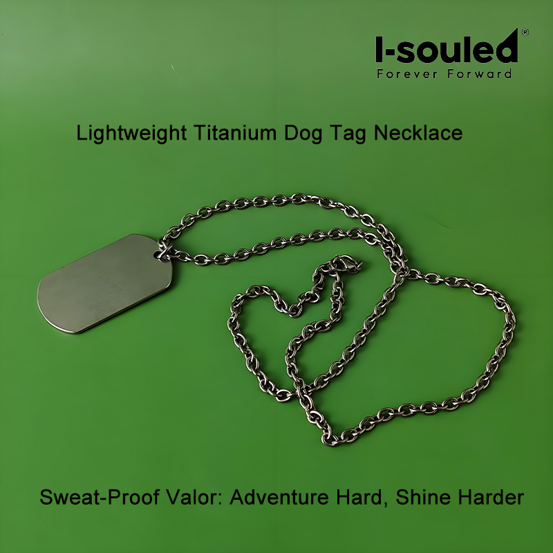 Mens Dog Tag Necklace - Titanium Dog Tag Necklace for Men