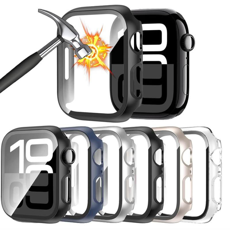 Tempered Glass+Case For Apple  - Jewelry Smart Watches 评论和价格