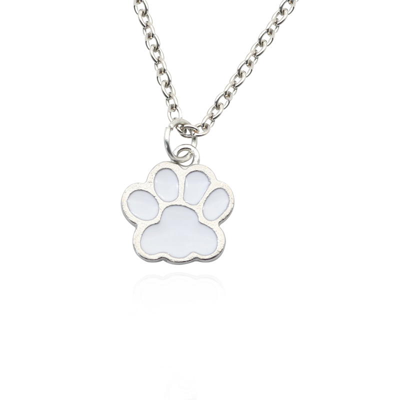 Fashion Dog Paw Cat Footprint  - Mens Dog Tag Necklace 评论和价格
