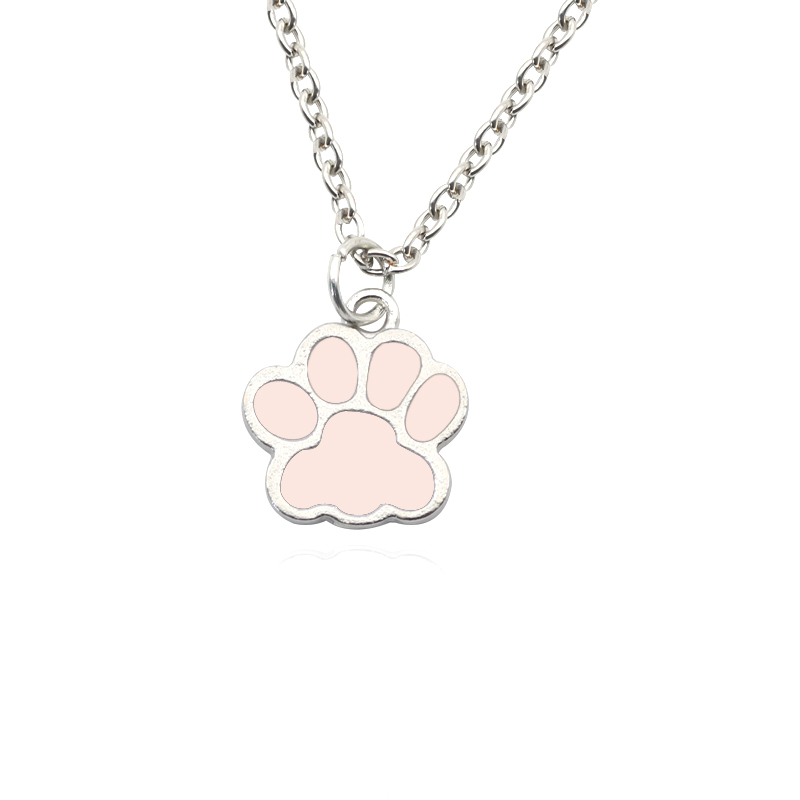 Fashion Dog Paw Cat Footprint  - Mens Dog Tag Necklace 评论和价格