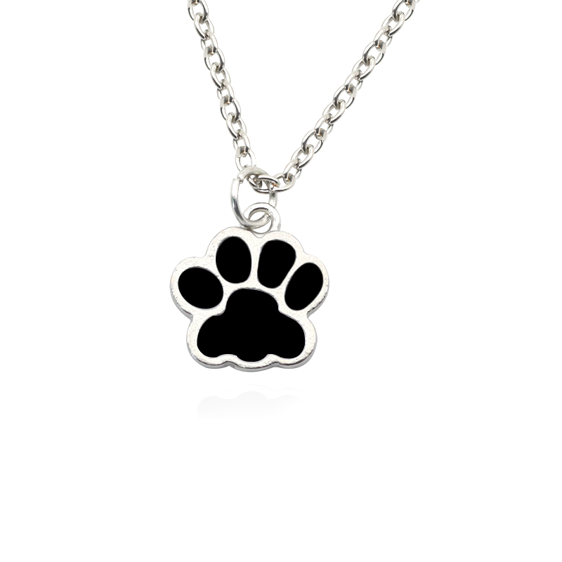 Fashion Dog Paw Cat Footprint  - Mens Dog Tag Necklace 评论和价格