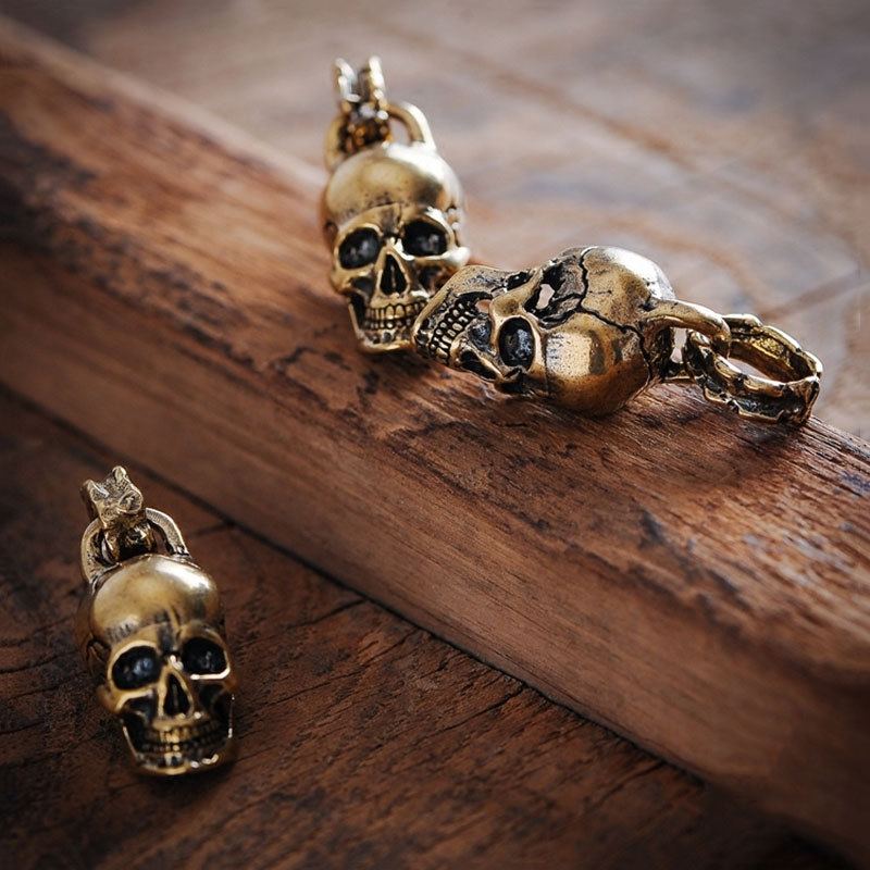 Vintage Punk Skull Head Keyrin - Gothic Skull Ring 评论和价格