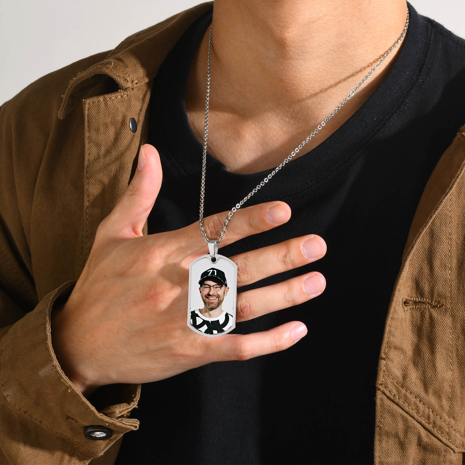 Vnox Free Custom Photos Words  - Mens Dog Tag Necklace 评论和价格