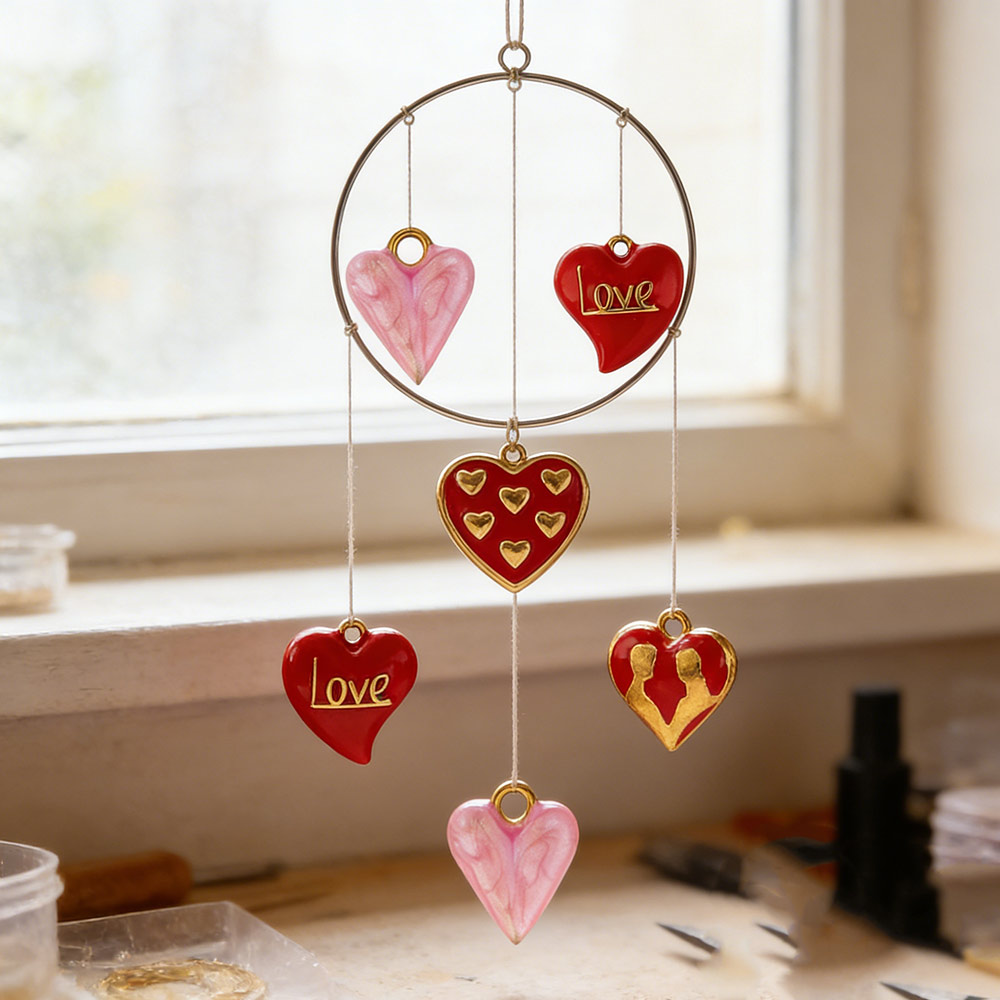 5pcs Stainless Steel Red Ename - Moon Star Earrings 评论和价格