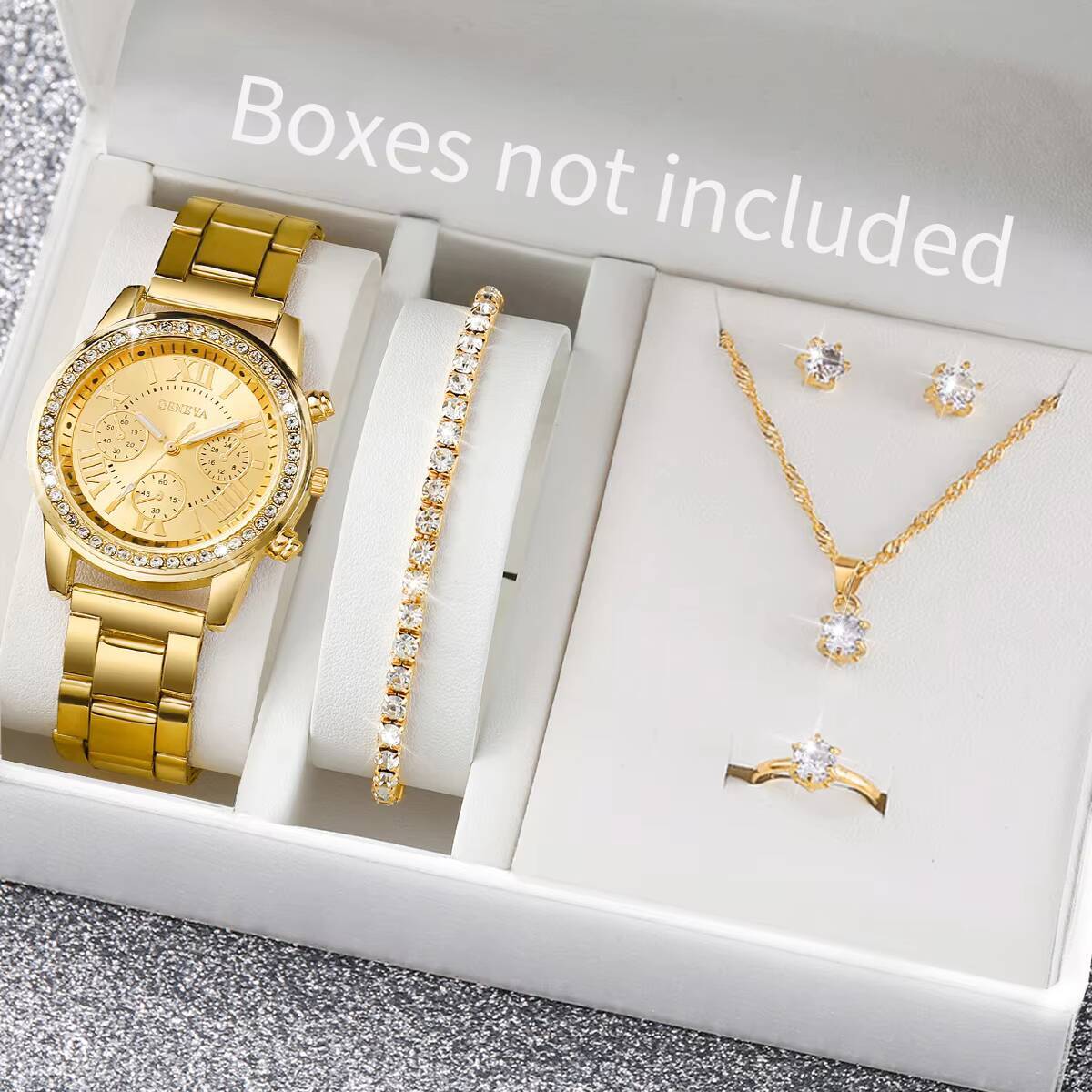 6PCS/Set Fashion Rhinestone Wo - Jewelry Watch Making 评论和价格