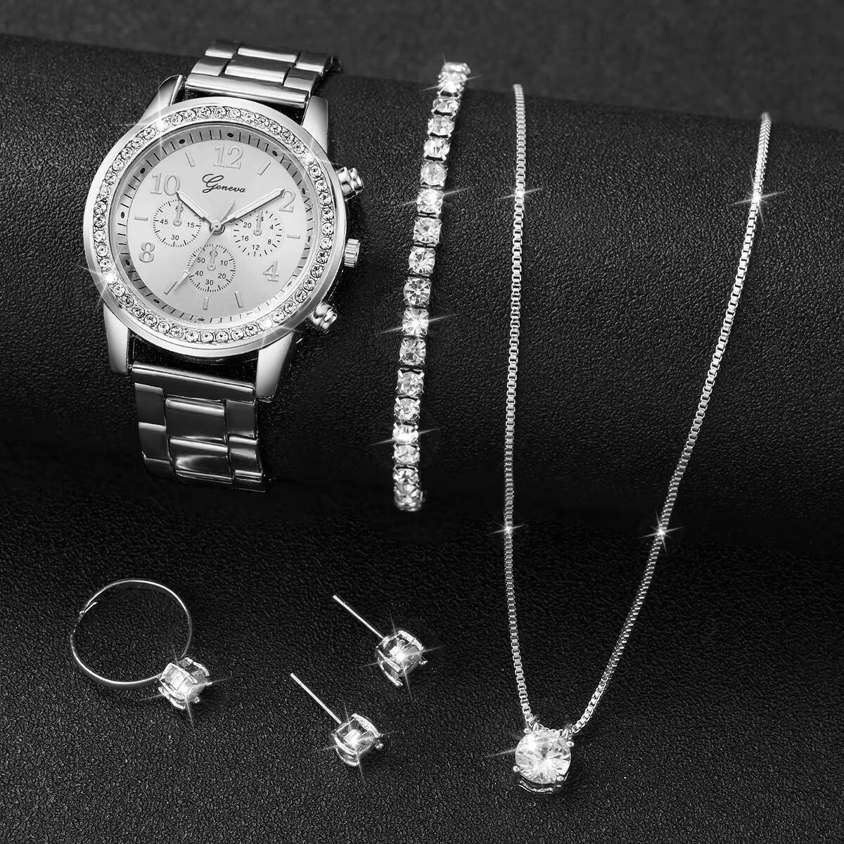 6PCS/Set Fashion Rhinestone Wo - Jewelry Watch Making 评论和价格