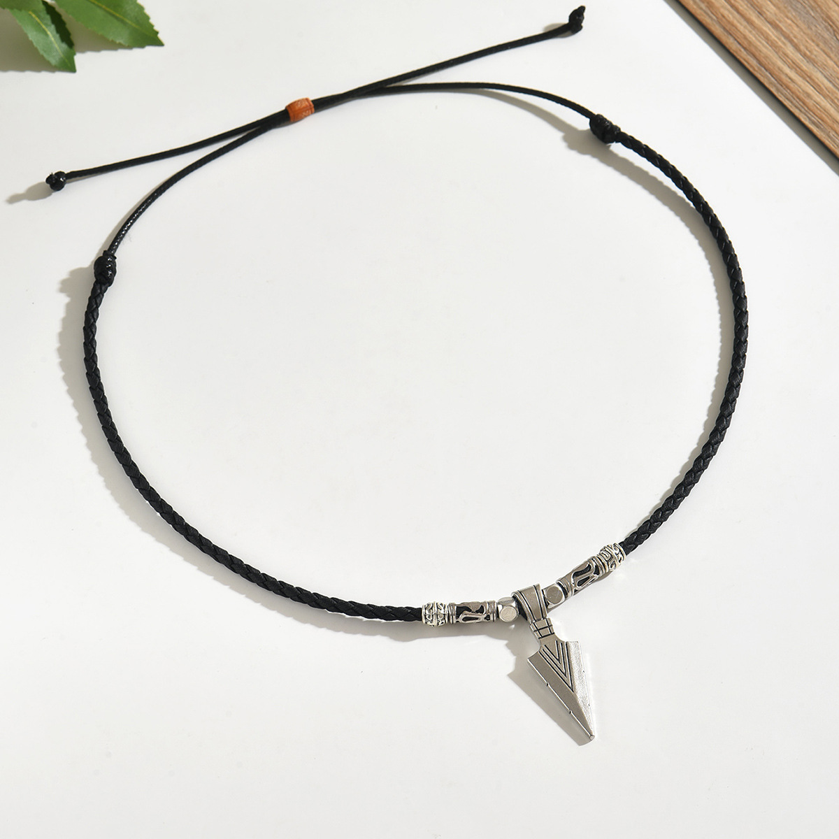 1PC Men's retro artificial lea - Mens Dog Tag Necklace 评论和价格