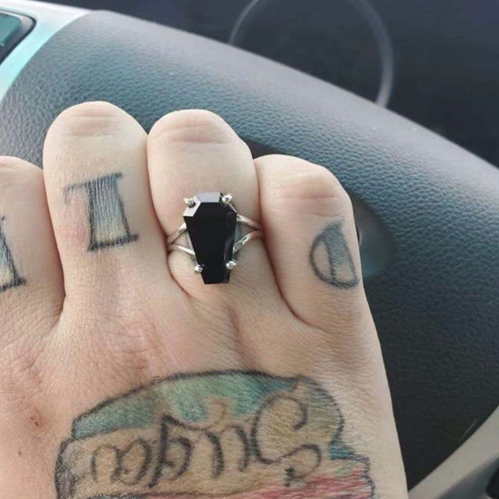 Vintage Vampire Halloween Punk - Gothic Skull Ring 评论和价格