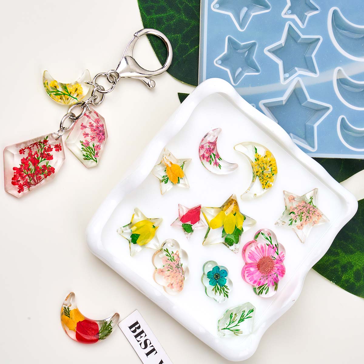Earring Resin Silicone Mold DI - Moon Star Earrings 评论和价格