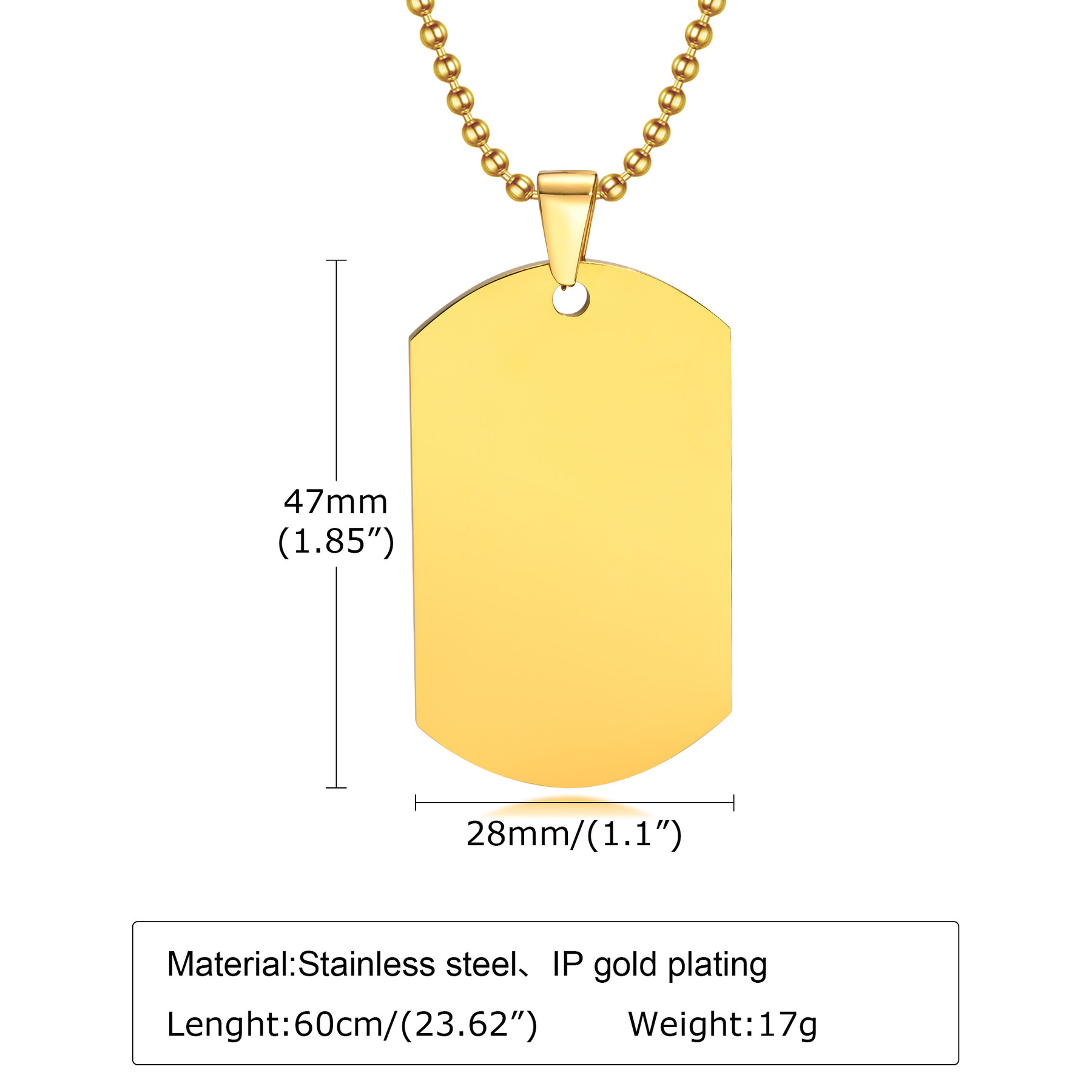 Mprainbow Personalized Engrave - Mens Dog Tag Necklace 评论和价格