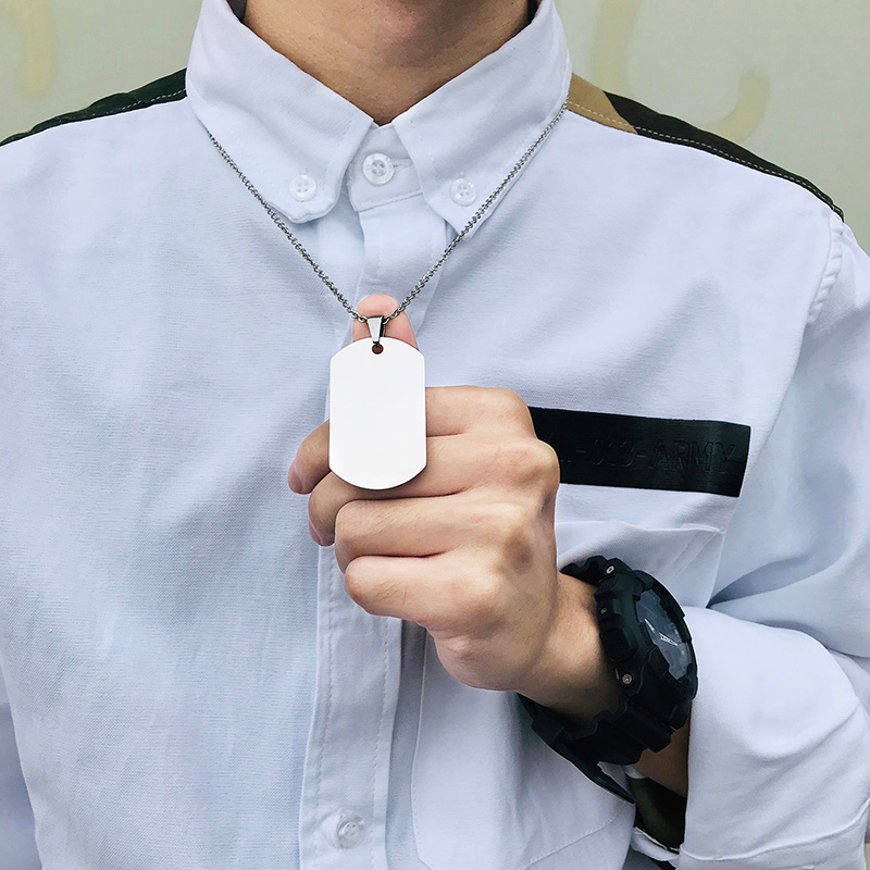Vnox In the Darkest Hour When  - Mens Dog Tag Necklace 评论和价格