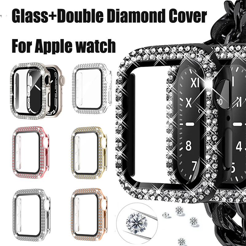 Glass+Diamond Cover For Apple  - Jewelry Smart Watches 评论和价格