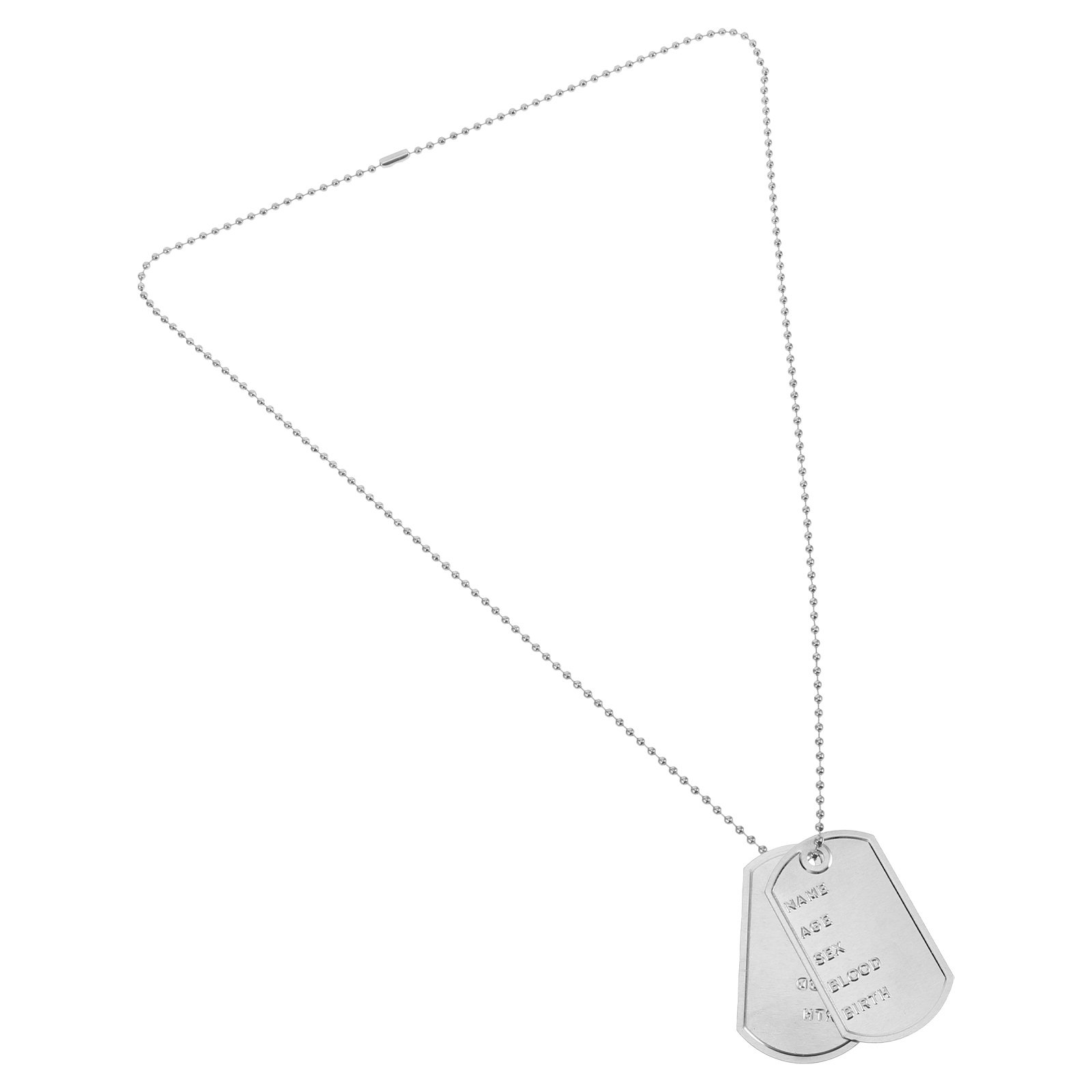 1Set Cosplay Dog Tags Necklace - Mens Dog Tag Necklace 评论和价格