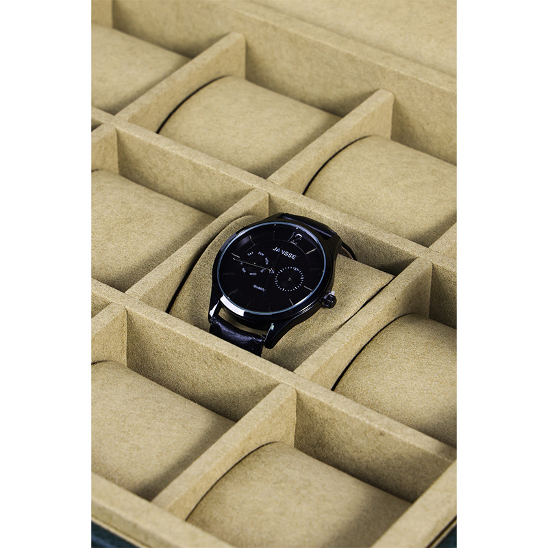 OEM ODM Luxury 15 Slots Green  - Watch Display Box 评论和价格