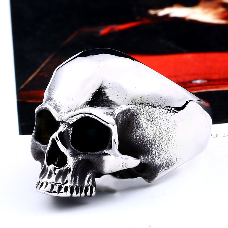 Beier 316L Stainless steel Vin - Gothic Skull Ring 评论和价格