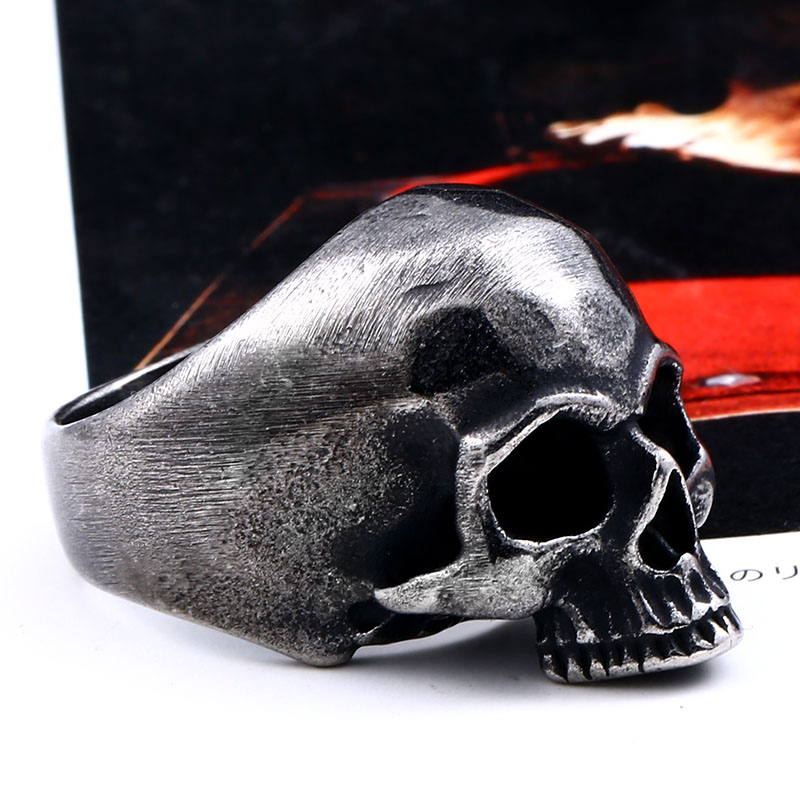 Beier 316L Stainless steel Vin - Gothic Skull Ring 评论和价格