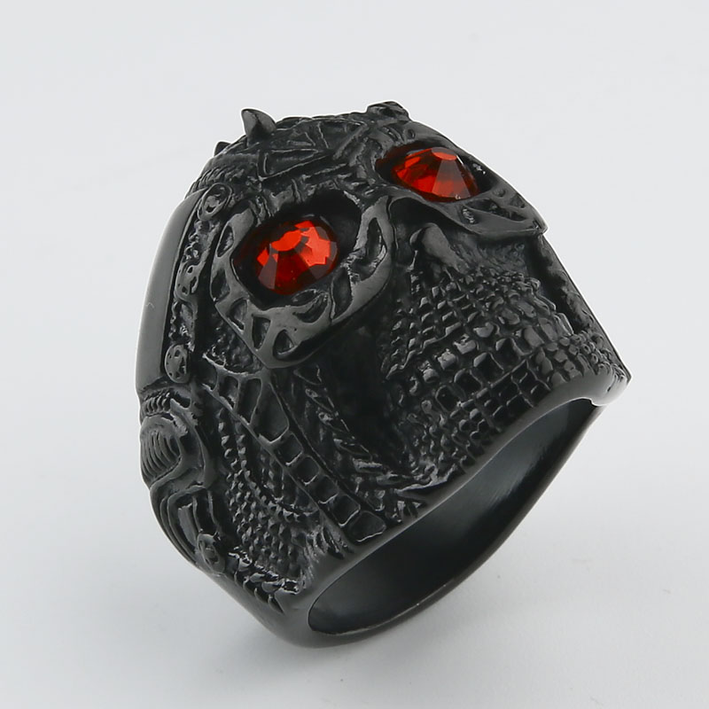 Men's New Punk 316L Stainless  - Gothic Skull Ring 评论和价格