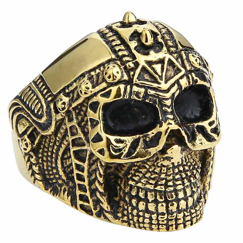 Men's New Punk 316L Stainless  - Gothic Skull Ring 评论和价格