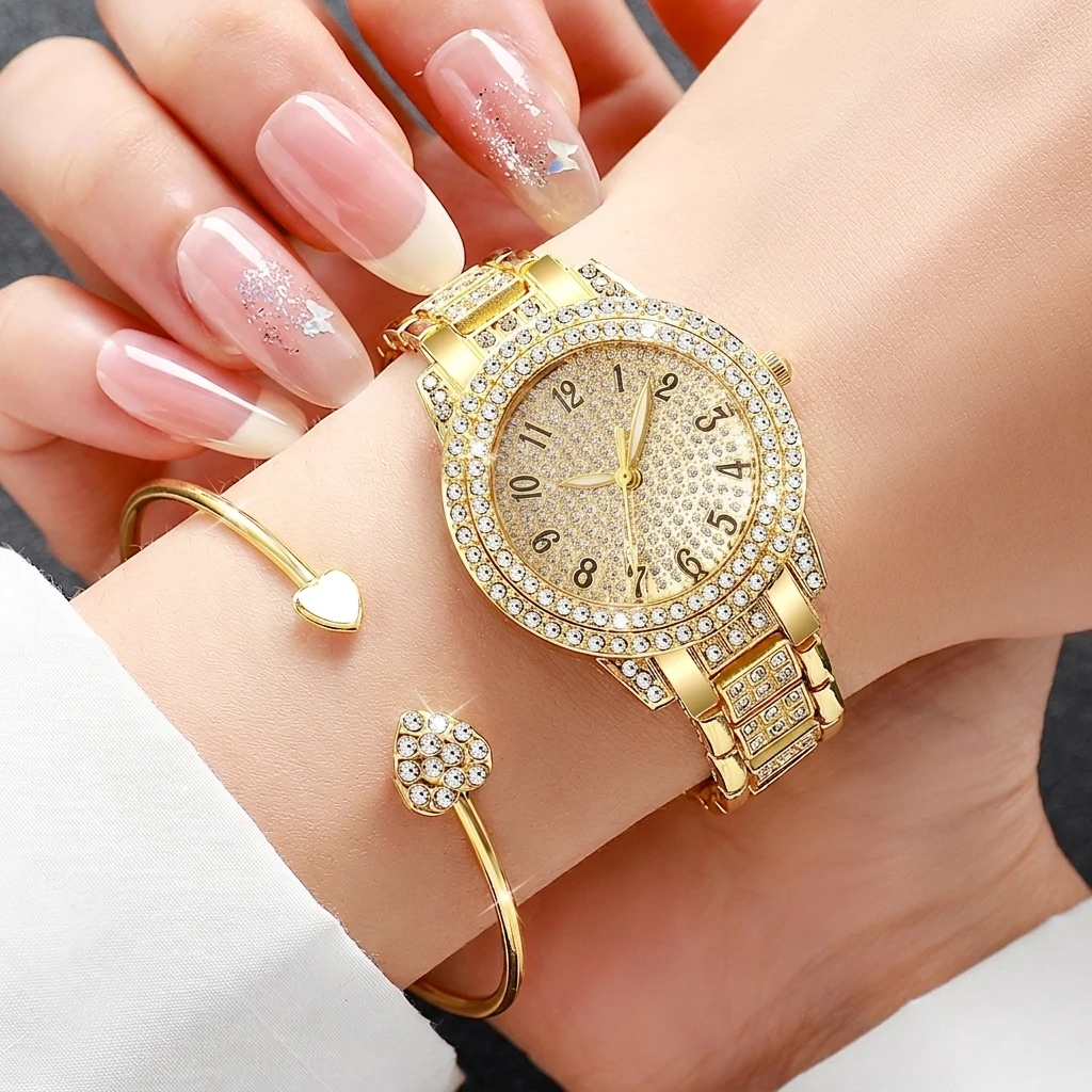 6PCS Fashion Rhinestone Women  - Jewelry Watch Making 评论和价格