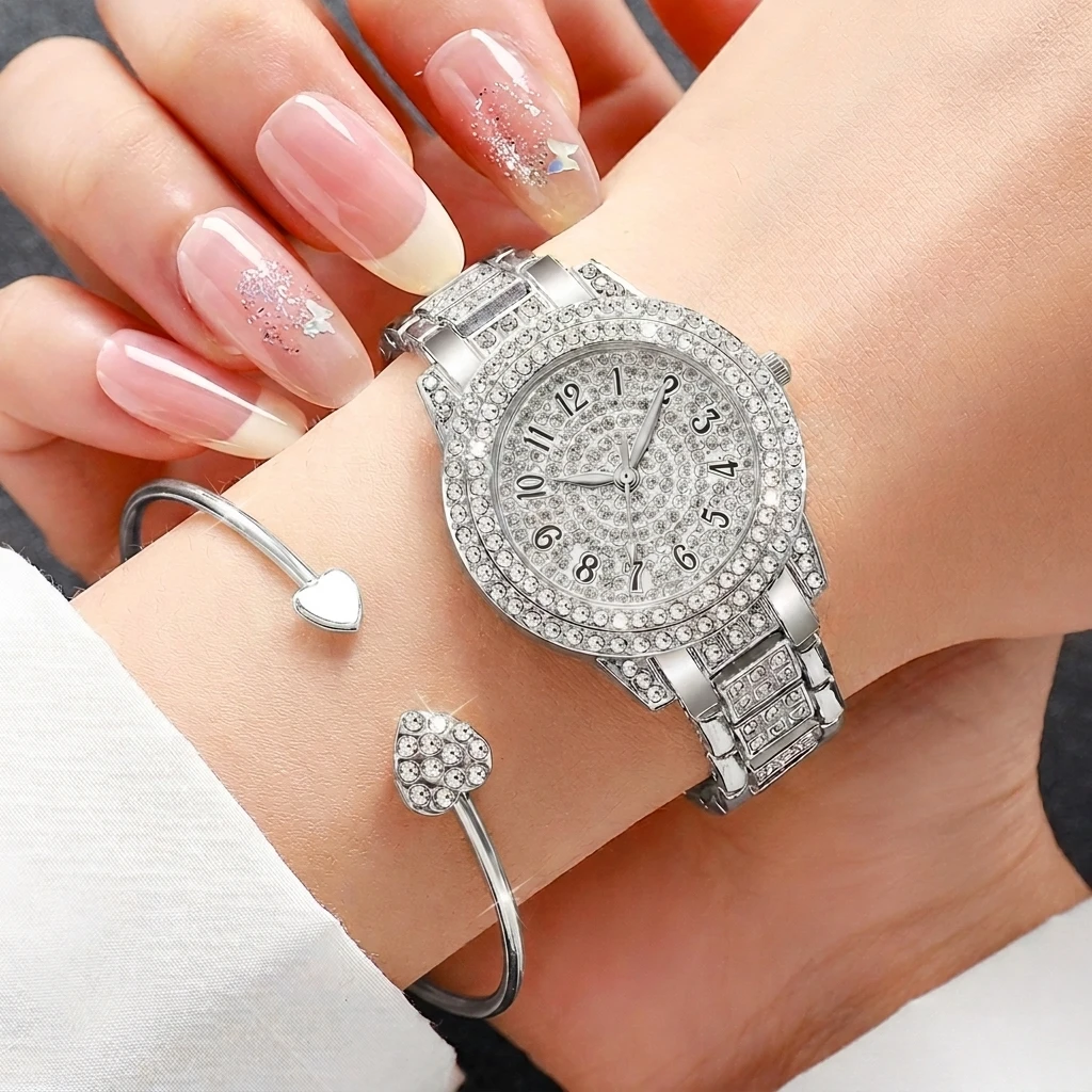 6PCS Fashion Rhinestone Women  - Jewelry Watch Making 评论和价格