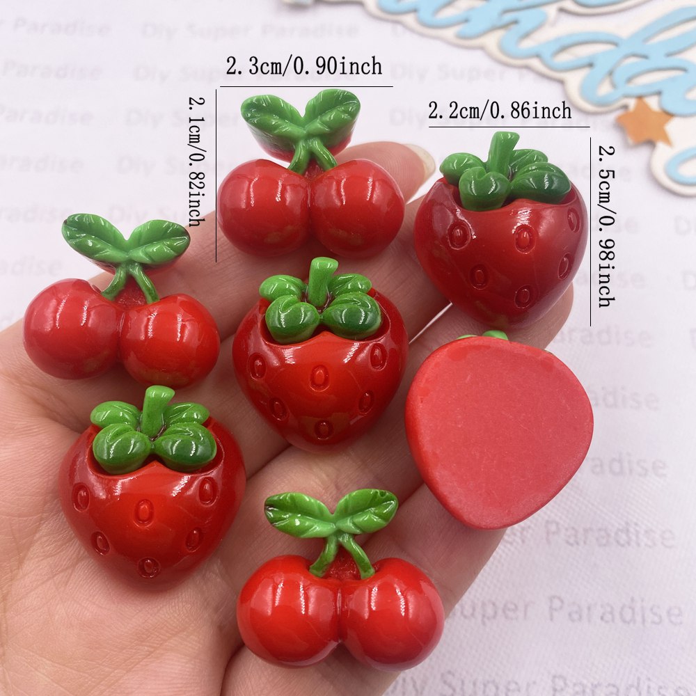 8PCS Resin Kawaii Colorful Red - Paradise Jewelry & Watches Llc Photos 评论和价格