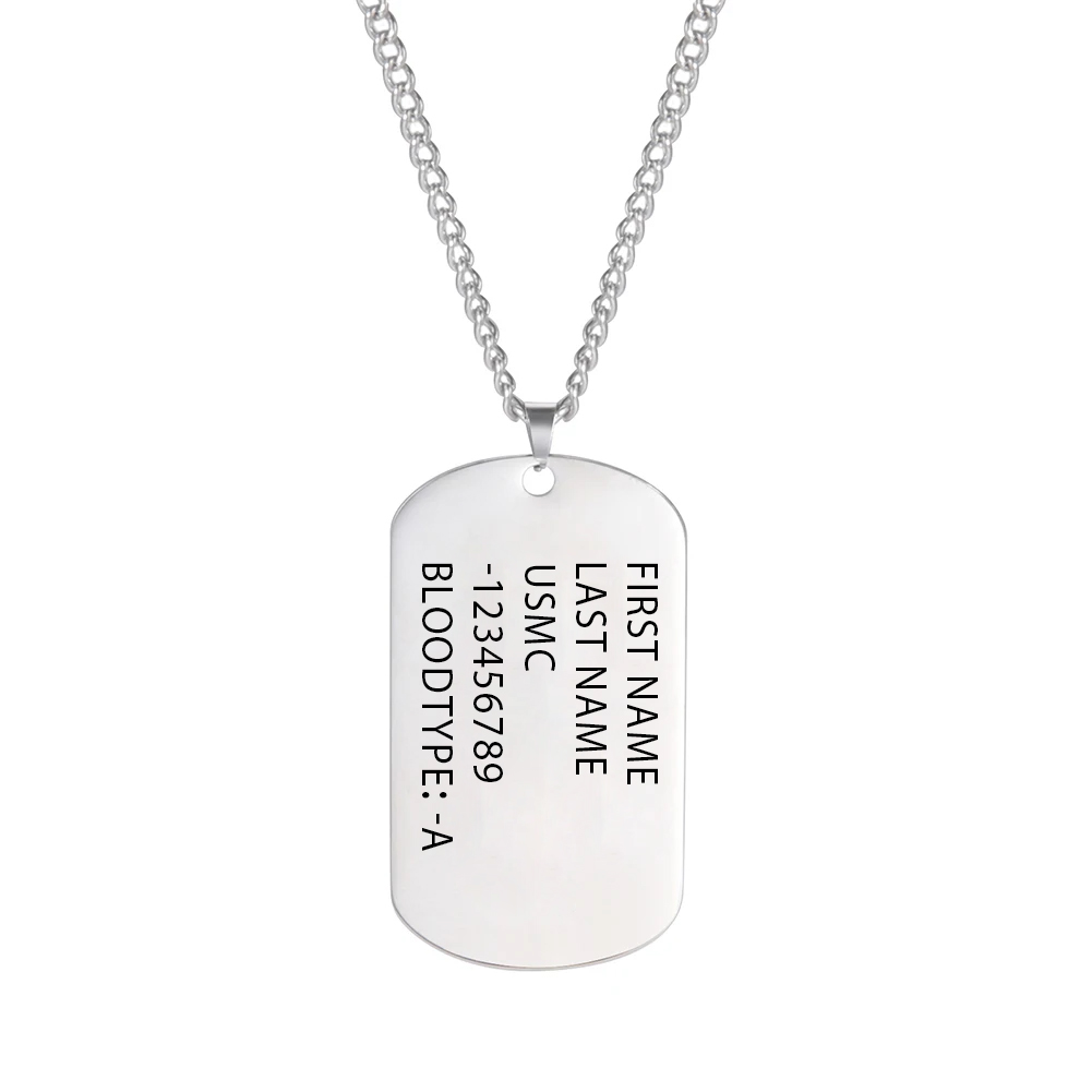 Military Army Tactical Persona - Mens Dog Tag Necklace 评论和价格