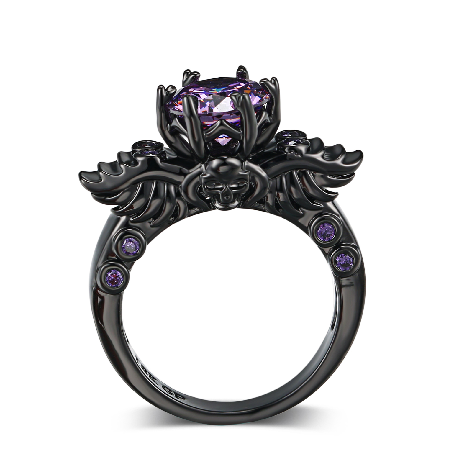 Punk Skull Retro Gothic Rings  - Gothic Skull Ring 评论和价格