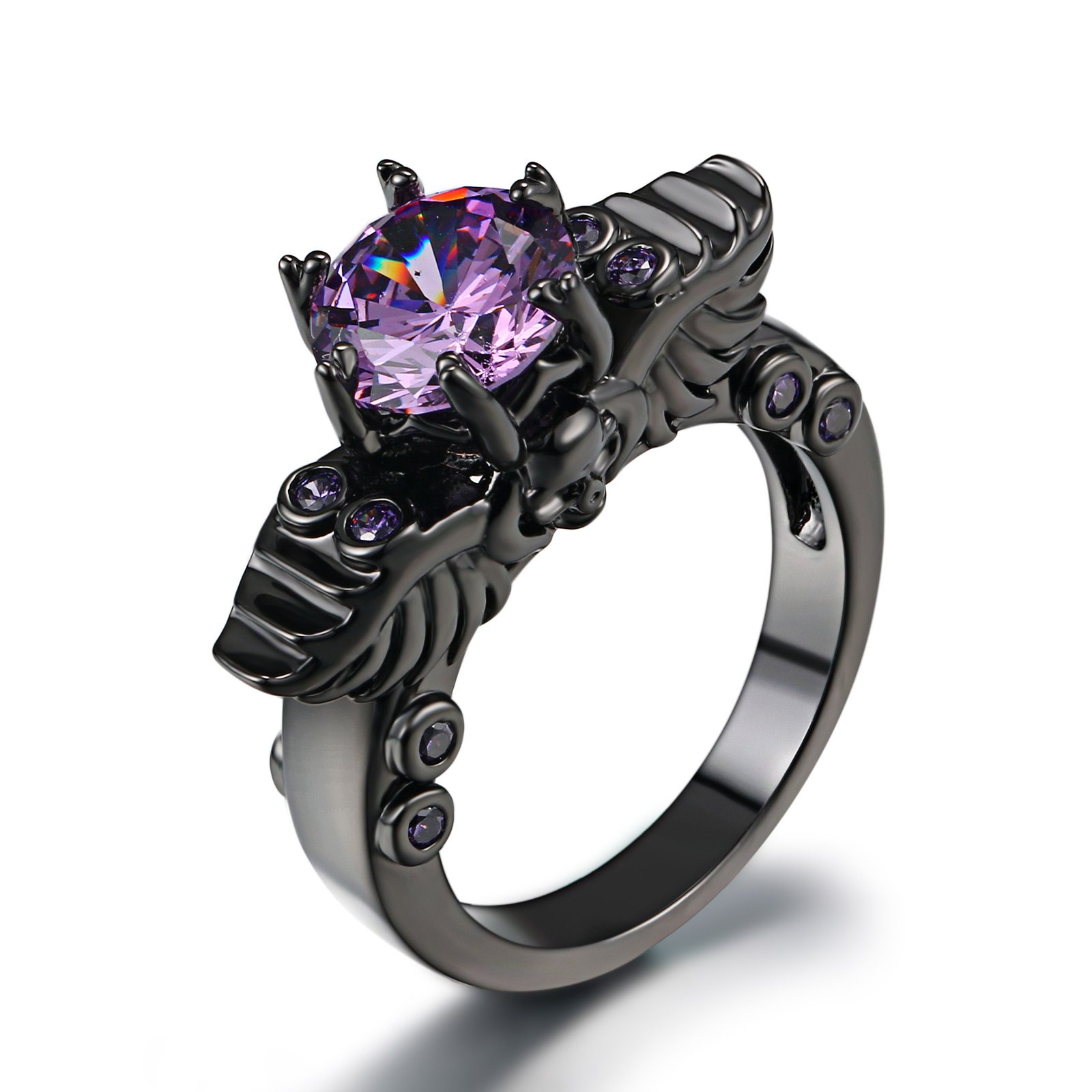 Punk Skull Retro Gothic Rings  - Gothic Skull Ring 评论和价格