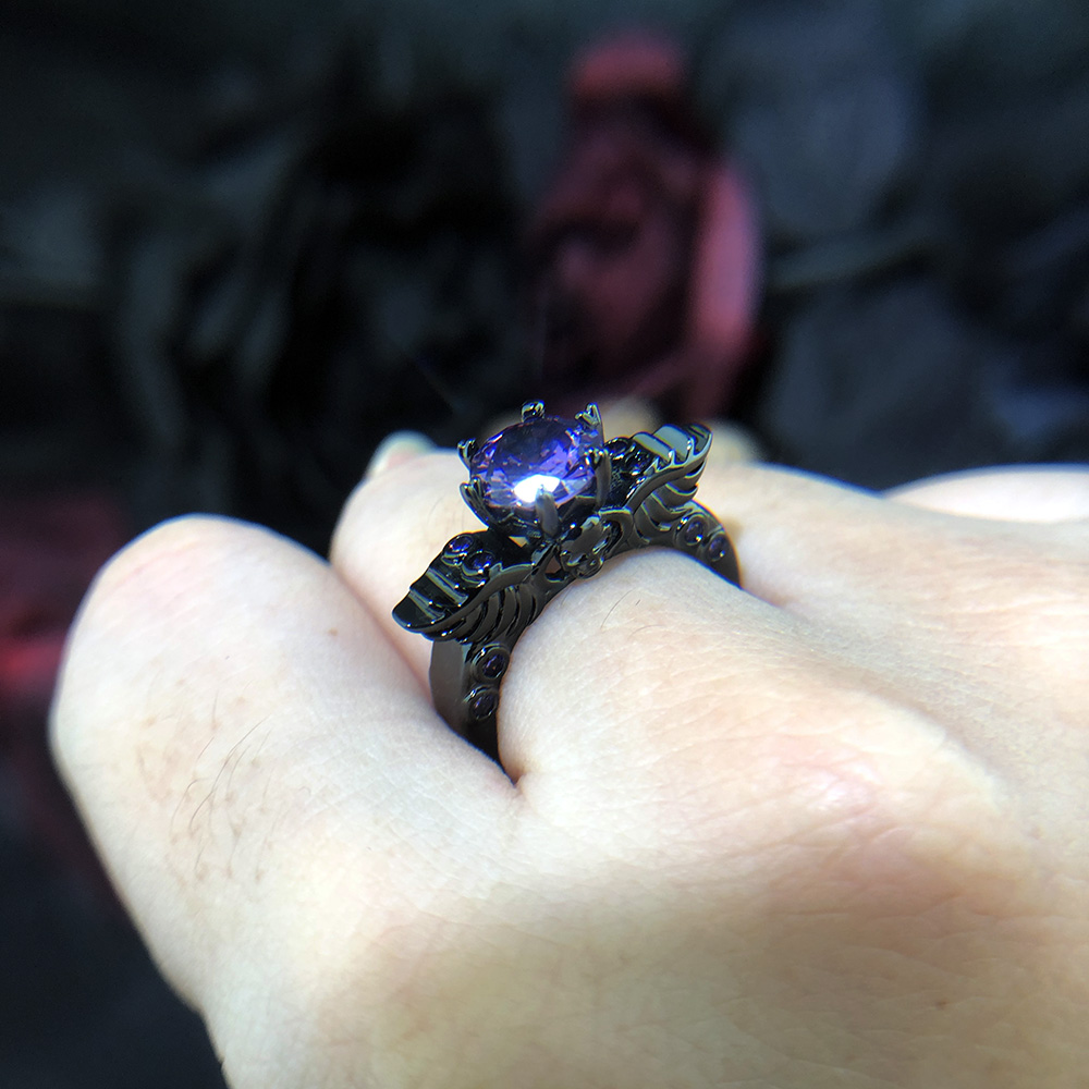 Punk Skull Retro Gothic Rings  - Gothic Skull Ring 评论和价格