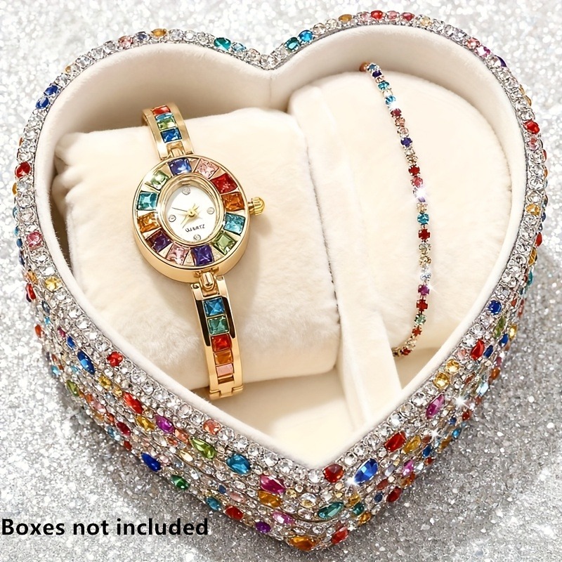 2pcs Elegant Colorful Rhinesto - Jewelry Watch Making 评论和价格