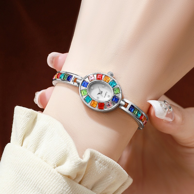 2pcs Elegant Colorful Rhinesto - Jewelry Watch Making 评论和价格