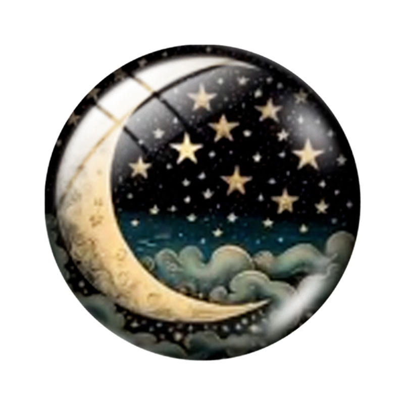 MOON and STARS 12/18/20/25mm g - Moon Star Earrings 评论和价格