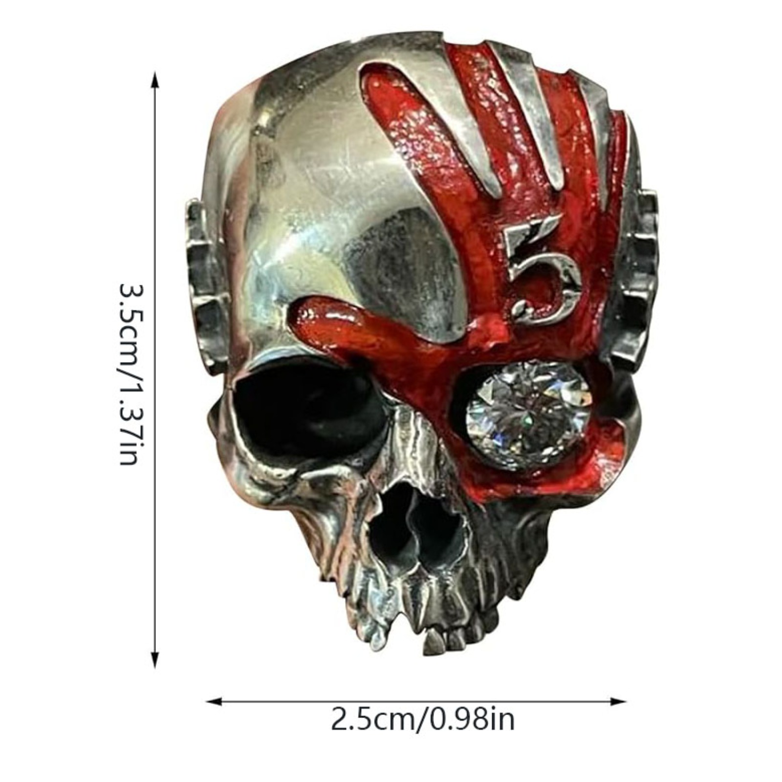Five Fingers Punch Skull Ring, - Gothic Skull Ring 评论和价格