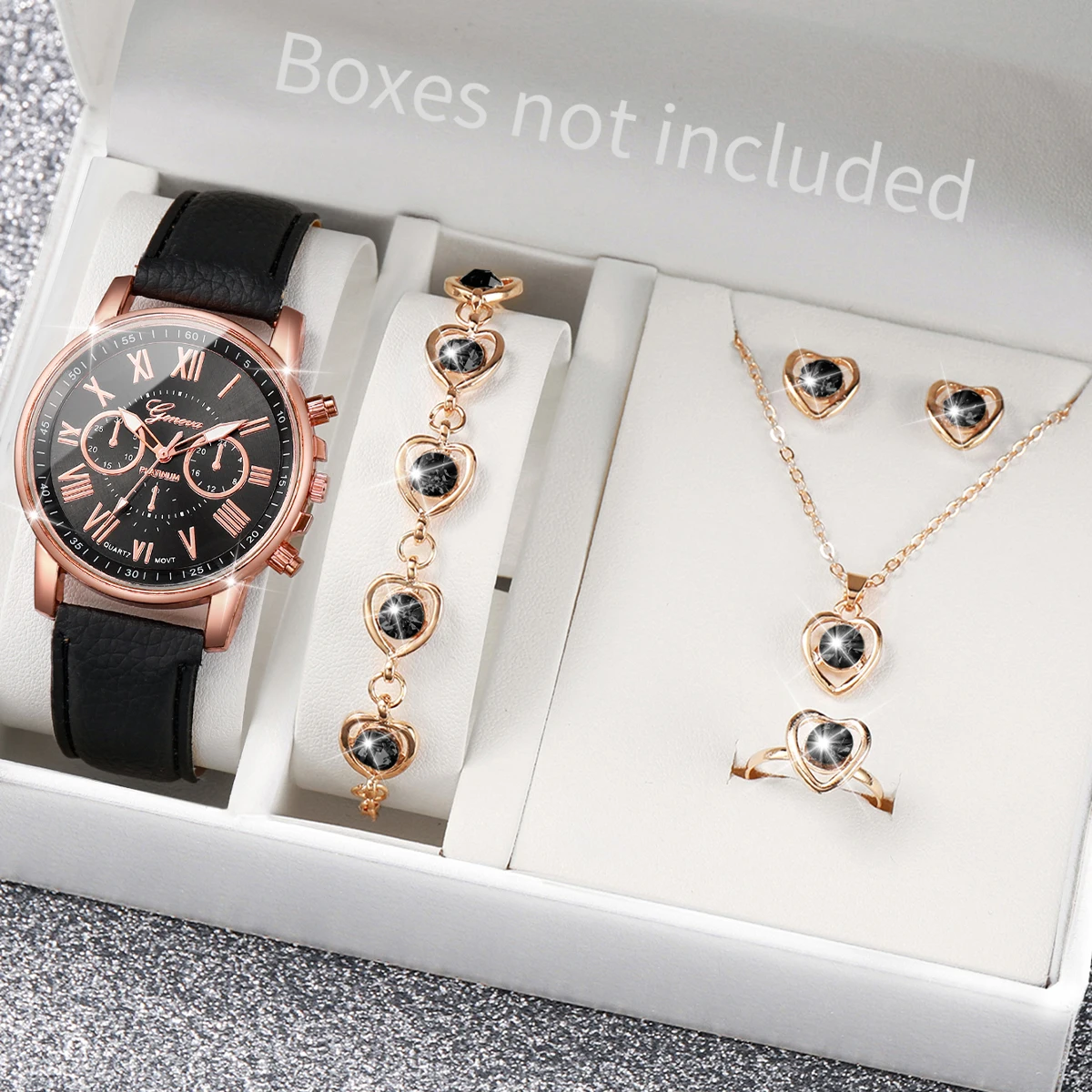 AAA5Pcs Pink Heart Crystal Wat - Jewelry Watch Making 评论和价格