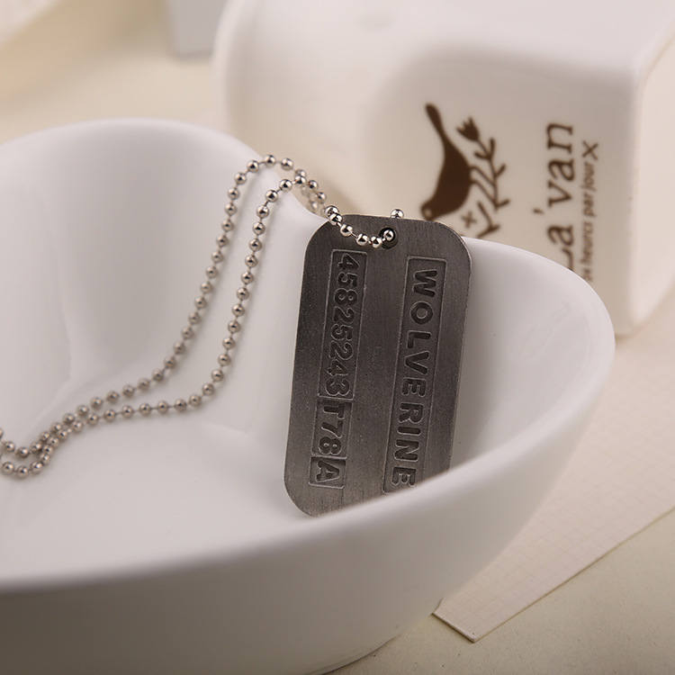 X Men Necklace Logan Hugh Jack - Mens Dog Tag Necklace 评论和价格