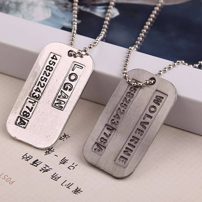 X Men Necklace Logan Hugh Jack - Mens Dog Tag Necklace 评论和价格