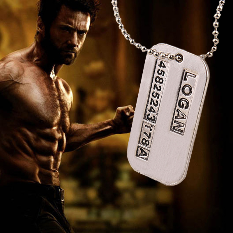 X Men Necklace Logan Hugh Jack - Mens Dog Tag Necklace 评论和价格