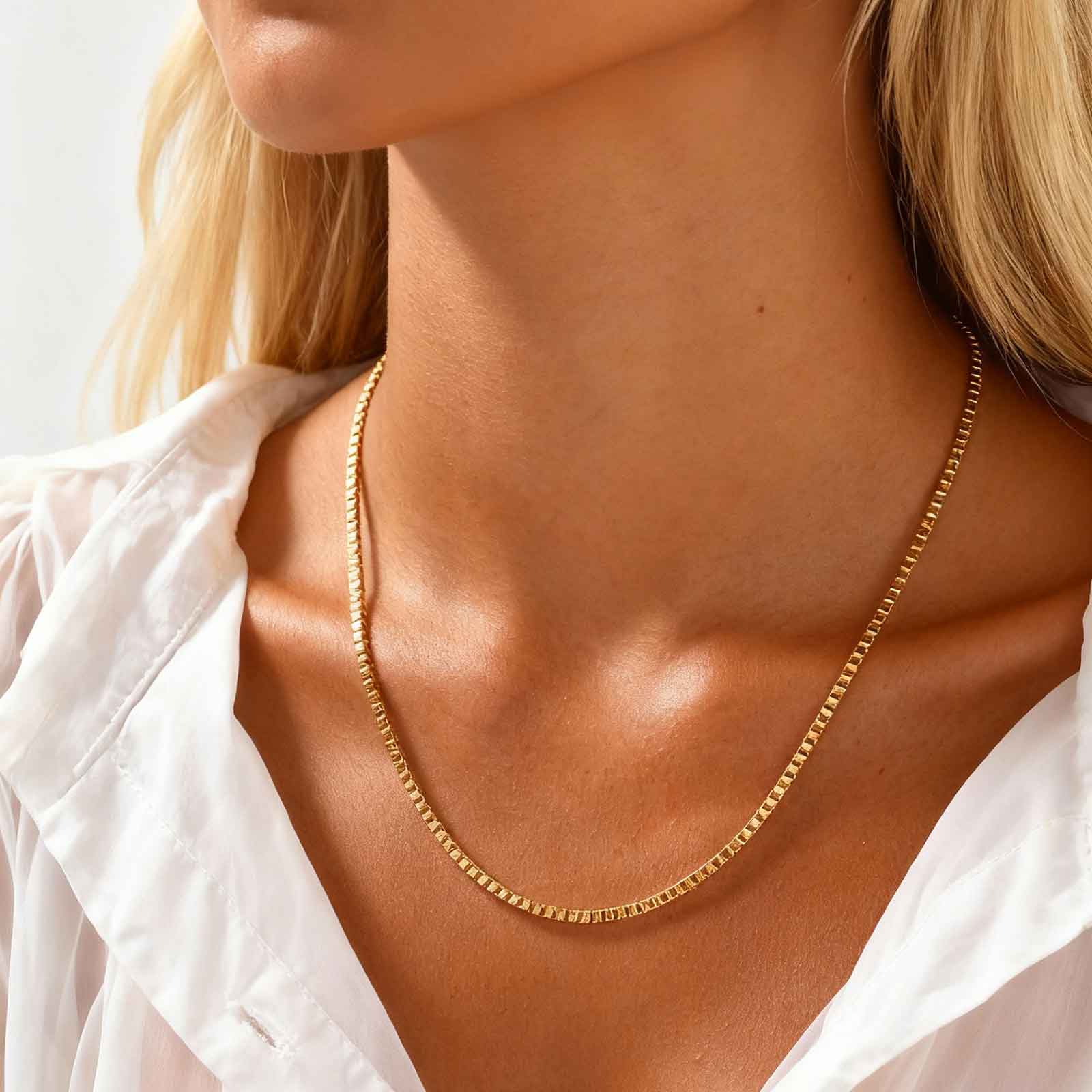 1/2/3MM Thin Chain Necklace fo - Mens Dog Tag Necklace 评论和价格