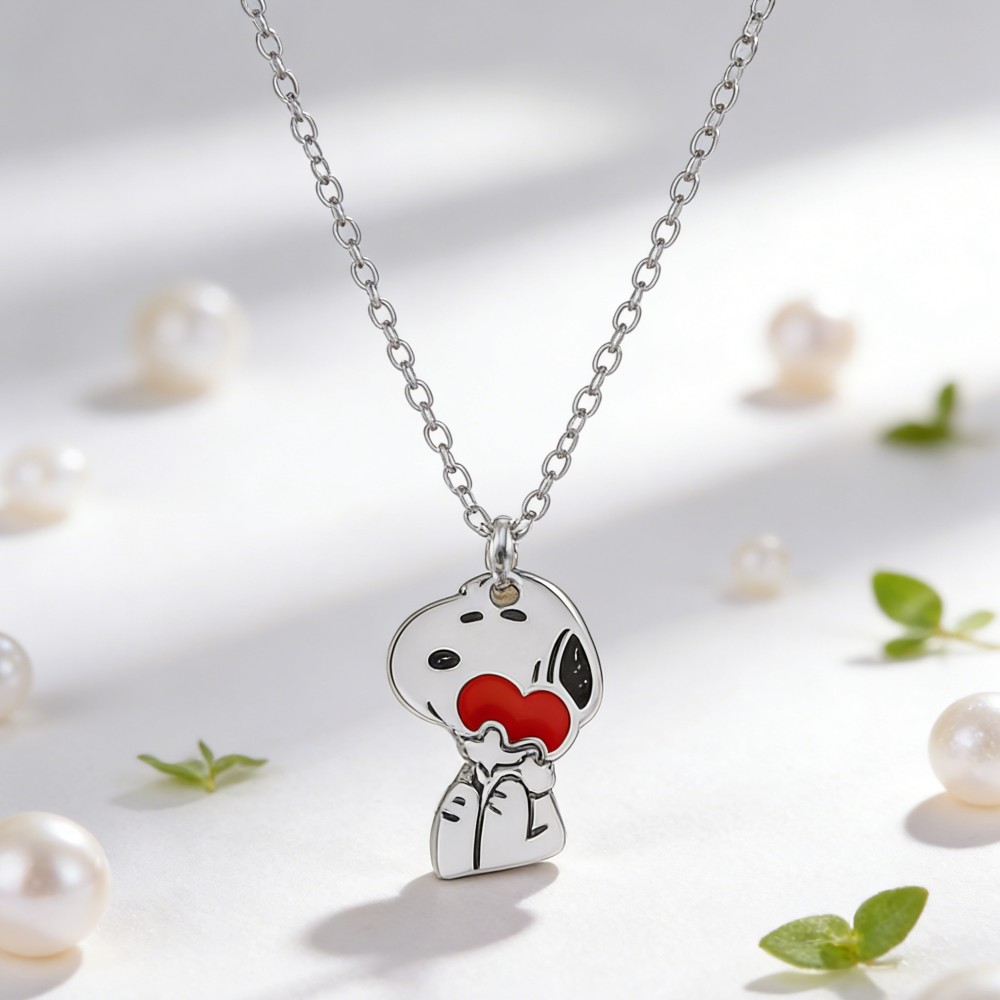 Kawaii Cartoon Puppy Dog Ename - Mens Dog Tag Necklace 评论和价格