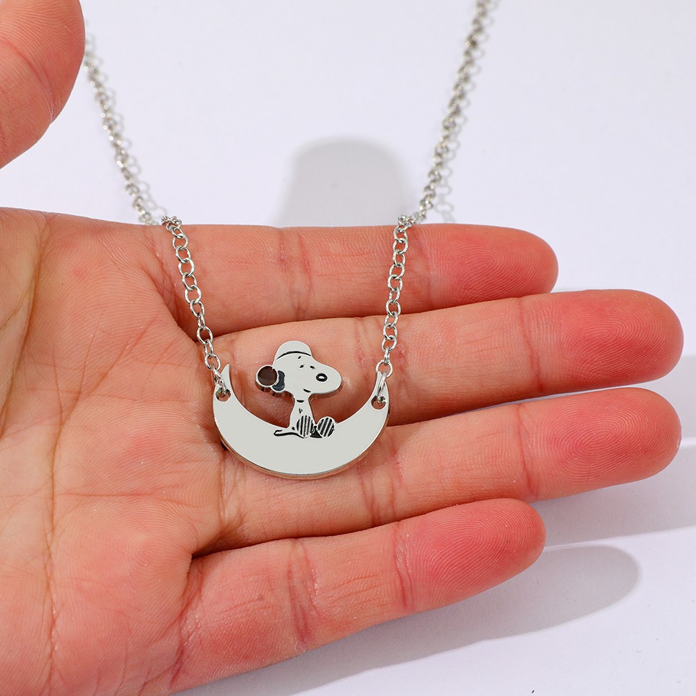 Kawaii Cartoon Puppy Dog Ename - Mens Dog Tag Necklace 评论和价格