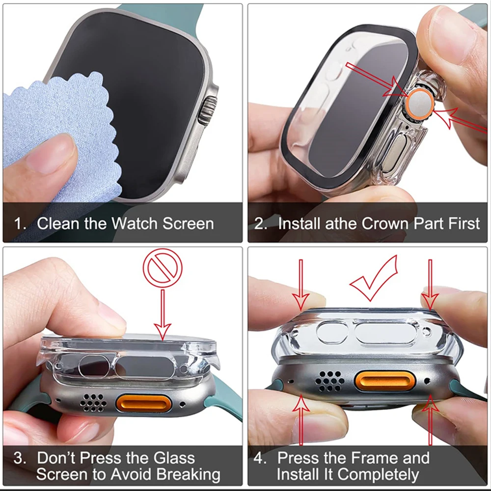 Glass+case For Apple Watch Ult - Jewelry Smart Watches 评论和价格